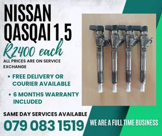 Nissan Qasqai 1.5 Injectors For Sale With Warranty