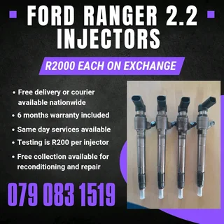 Ford Ranger 2.2 Injectors For Sale With Warranty Included