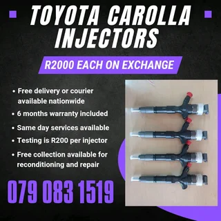 Toyota Carolla Injectors For Sale With Warranty