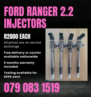 Ford Ranger 2.2 Injectors For Sale With Warranty Included