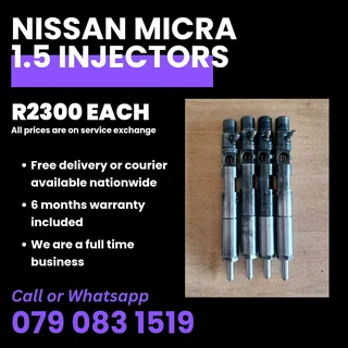 Nissan Micra 1.5 Injectors For Sale With Warranty Included