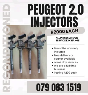 Peugeot 2.0 Injectors For Sale With Warranty