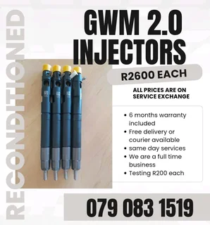 Gwm Steed 2.0 Injectors For Sale With Warranty Included