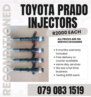 Toyota Prado Injectors For Sale With Warranty Included