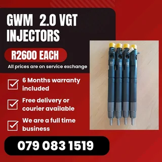 Gwm Steed 2.0 Injectors For Sale With Warranty Included