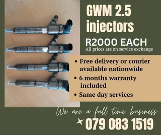 Gwm 2.5 Injectors For Sale With Warranty Included