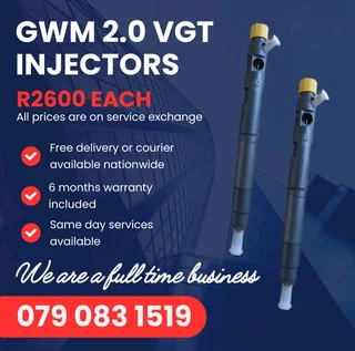 Gwm Steed 2.0 Injectors For Sale With Warranty Included