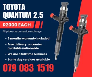 Toyota Quantum 2.5 Injectors For Sale With Warranty