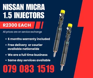 Nissan Micra 1.5 Injectors For Sale With Warranty Included