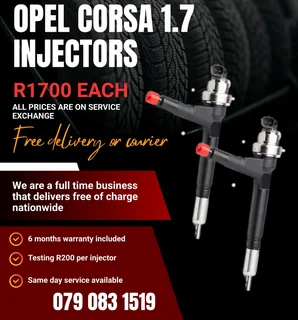 Opel Corsa 1.7 Injectors For Sale With Warranty Included