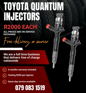 Toyota Quantum Injectors For Sale With Warranty Included