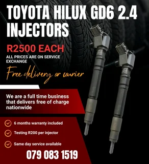 Toyota Hilux Gd6 2.4 Injectors For Sale With Warranty