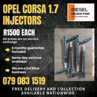 Opel Corsa 1.7 Injectors For Sale With Warranty Included