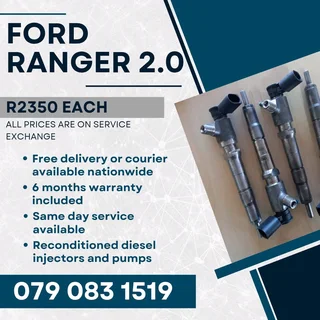 Ford Ranger 2.0 Injectors For Sale With Warranty Included