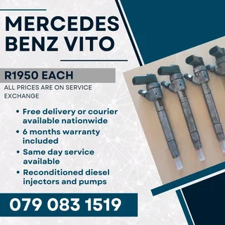 Mercedes Benz Vito Injectors For Sale With Warranty Included