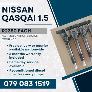 Nissan Qasqai 1.5 Injectors For Sale With Warranty