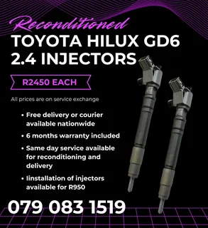 Toyota Hilux Gd6 2.4 Injectors For Sale With Warranty Included