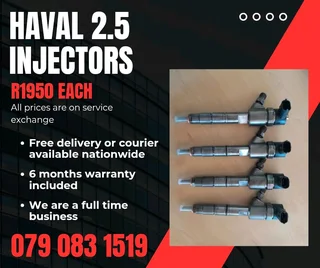 Haval 2.5 Injectors For Sale With Warranty Included