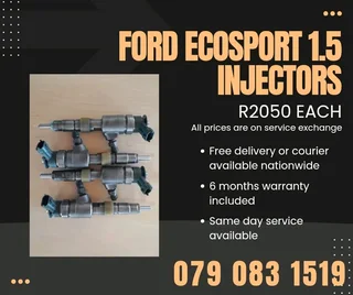 Ford Ecosport 1.5 Injectors For Sale With Warranty