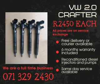 Vw Crafter 2.0 Injectors For Sale With Warranty Included