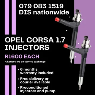 Opel Corsa 1.7 Injectors For Sale With Warranty Included