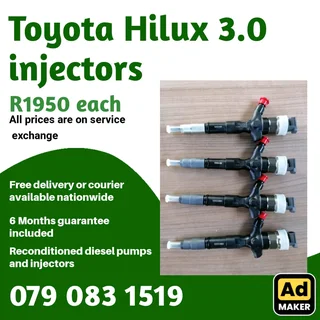 Toyota Hilux Injectors For Sale With Warranty Included