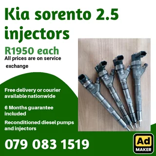 Kia Sorento 2.5 Injectors For Sale With Warranty