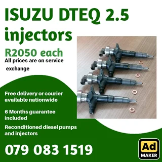 Isuzu Dteq 2.5 Injectors For Sale With Warranty