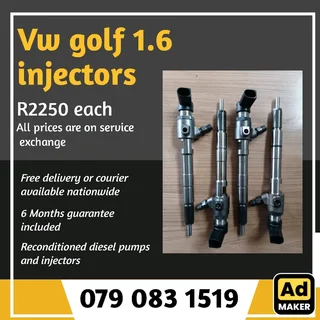 Vw Golf 1.6 Injectors For Sale With Warranty Included
