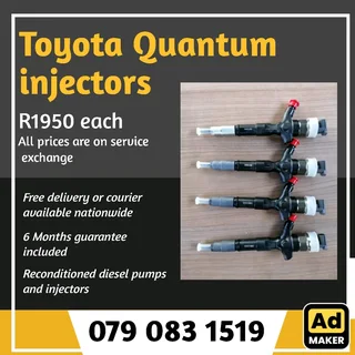 Toyota Quantum Injectors For Sale With Warranty Included