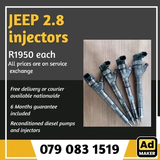 Jeep 2.8 Injectors For Sale With Warranty Included