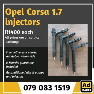 Opel Corsa 1.7 Injectors For Sale With Warranty Included