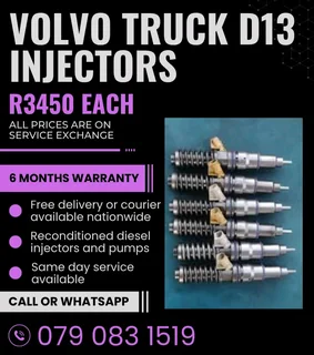 Volvo Truck D13 Injectors For Sale With Warranty Included