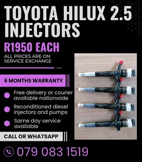 Toyota Hilux 2.5 Injectors For Sale With Warranty