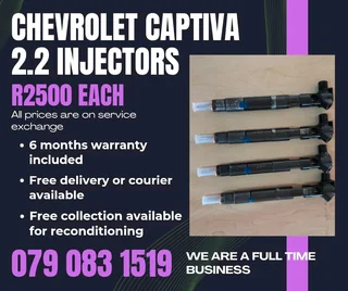 Chevrolet Captiva Injectors For Sale With Warranty Included