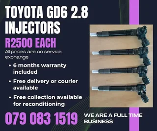 Toyota Gd6 2.8 Injectors For Sale With Warranty Included