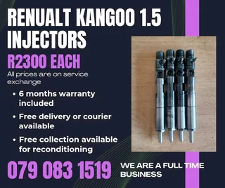 Renault Kangoo 1.5 Injectors For Sale With Warranty Included