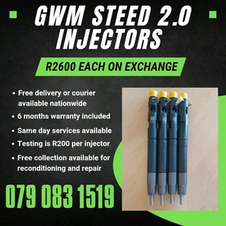 Gwm Steed 2.0 Injectors For Sale With Warranty Included