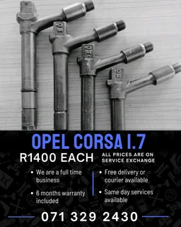 Opel Corsa 1.7 Injectors For Sale With Warranty Included