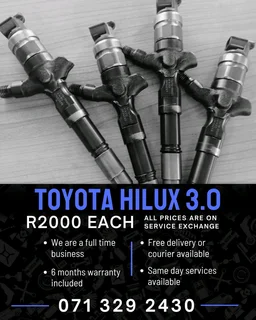 Toyota Hilux 3.0 Injectors For Sale With Warranty Included