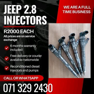 Jeep 2.8 Injectors For Sale With Warranty Included