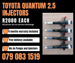 Toyota Quantum 2.5 Injectors For Sale With Warranty Included