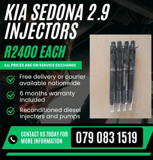 Kia Sedona 2.9 Injectors For Sale With Warranty