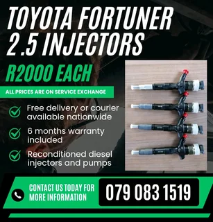 Toyota Fortuner 2.5 Injectors For Sale With Warranty