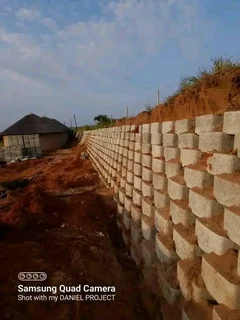 Retaining walls and building