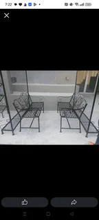Metal garden bench