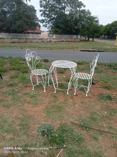 Two chairs and table