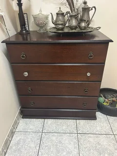 mahogany drawers.