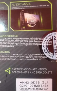 Arktek Geforce G210_ 1gb Graphic Card Sealed