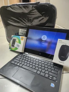 Hp Probook X360 11 G3 Pentium+mtn Router+mouse & Side Bag